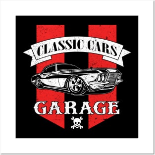 Classic Cars Garage Posters and Art